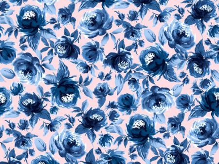 Veronica  Wallpaper by Wallshoppe - Pink Blue Fashion