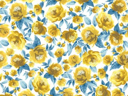 Veronica  Wallpaper by Wallshoppe - Yellow Fashion