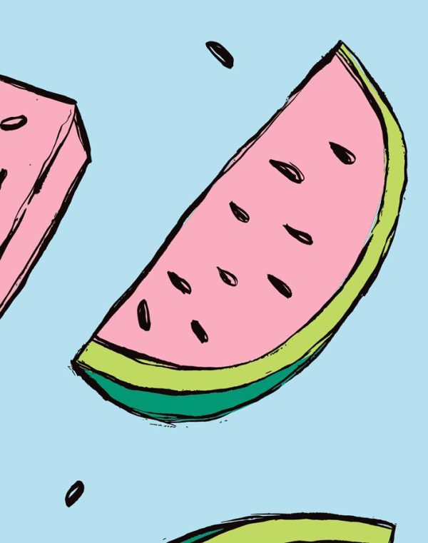 Watermelon  Wallpaper by Tea Collection - Baby Blue Online now