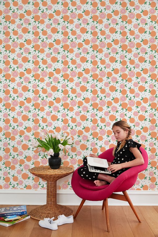 Grapefruit  Wallpaper by Tea Collection - White Online Hot Sale