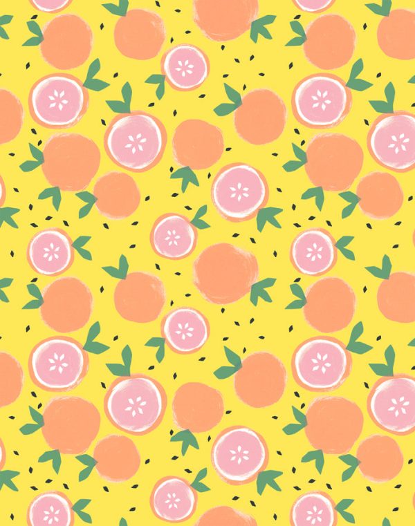 Grapefruit  Wallpaper by Tea Collection - Daffodil For Discount