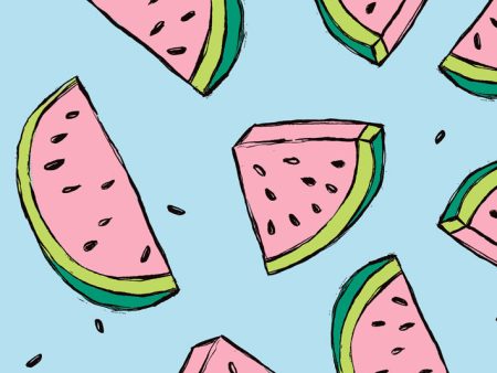 Watermelon  Wallpaper by Tea Collection - Baby Blue Online now