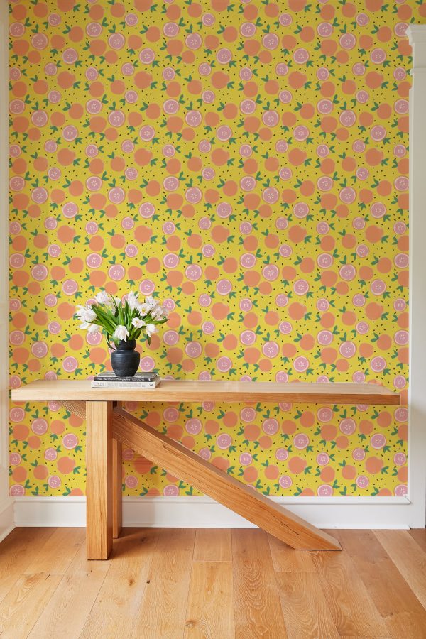 Grapefruit  Wallpaper by Tea Collection - Daffodil For Discount