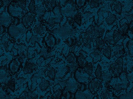 Serpentine  Wallpaper by Wallshoppe - Indigo Hot on Sale