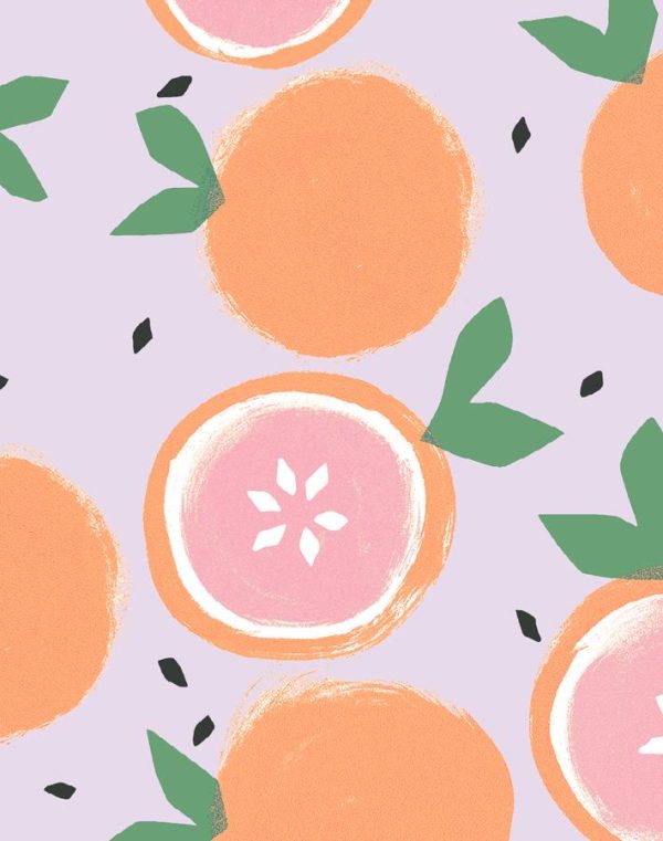 Grapefruit  Wallpaper by Tea Collection - Lavender Hot on Sale