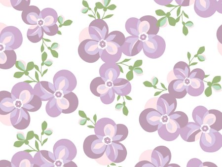 Graphic Flower  Wallpaper by Tea Collection - Lavender Sale