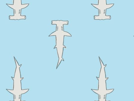 Hammerheads  Wallpaper by Tea Collection - Baby Blue Online