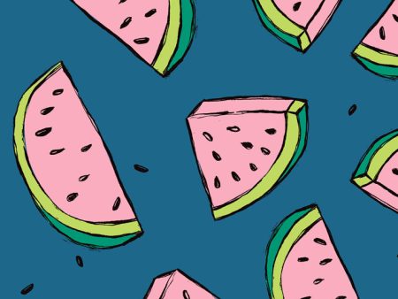 Watermelon  Wallpaper by Tea Collection - Cadet Blue Online now