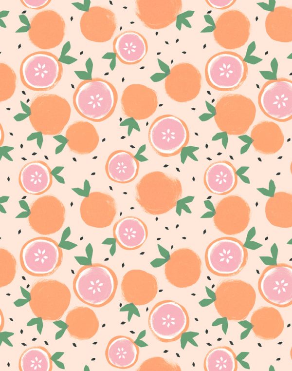 Grapefruit  Wallpaper by Tea Collection - Peach Sale