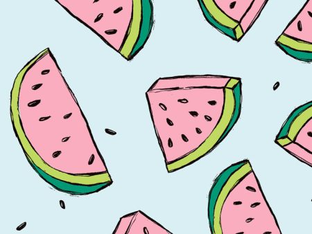 Watermelon  Wallpaper by Tea Collection - Pale Blue Online