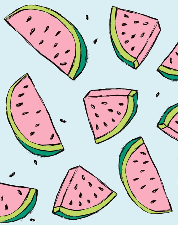 Watermelon  Wallpaper by Tea Collection - Pale Blue Online