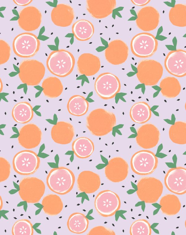 Grapefruit  Wallpaper by Tea Collection - Lavender Hot on Sale