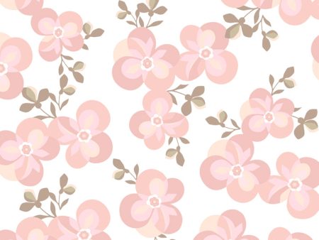 Graphic Flower  Wallpaper by Tea Collection - Ballet Slipper Discount