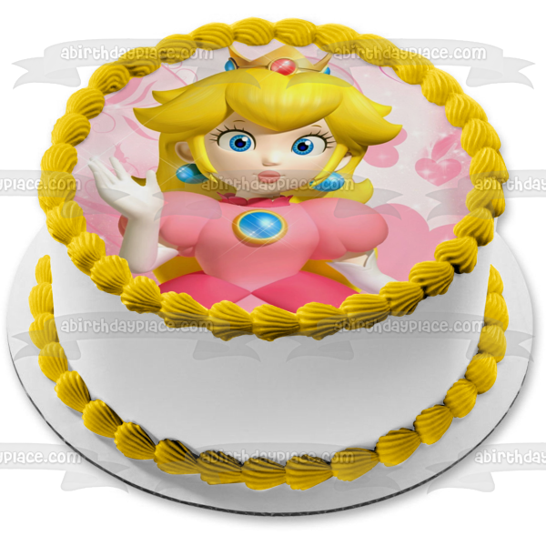 Super Mario Princess Peach Edible Cake Topper Image ABPID04554 For Discount