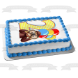 Curious George 2nd Birthday Number 2 Binoculars Baloons Edible Cake Topper Image ABPID04539 Online now