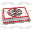 Grey Sock Monkey with a  Red and White Polka Dot Background Edible Cake Topper Image ABPID04517 For Discount