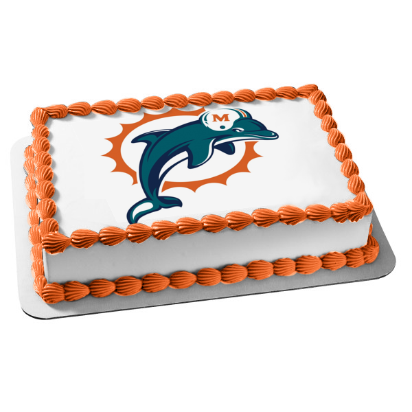 Miami Dolphins Professional American Football Team Edible Cake Topper Image ABPID04533 Online