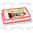 Curious George 2nd Birthday Number 2 Binoculars Baloons Edible Cake Topper Image ABPID04539 Online now