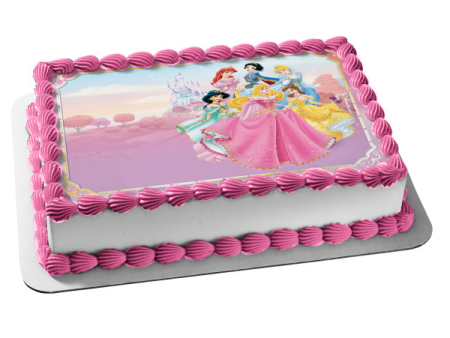 Snow White Cinderella Ariel Jasmine and Aurora Edible Cake Topper Image ABPID04555 Cheap