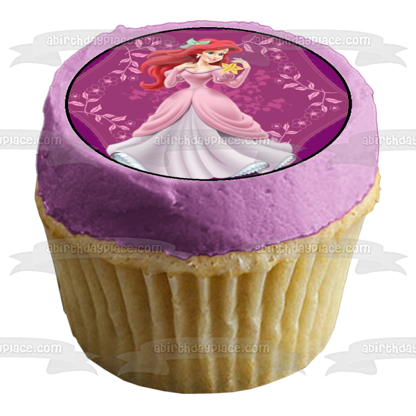 The Little Mermaid Ariel Edible Cupcake Topper Images ABPID04537 on Sale