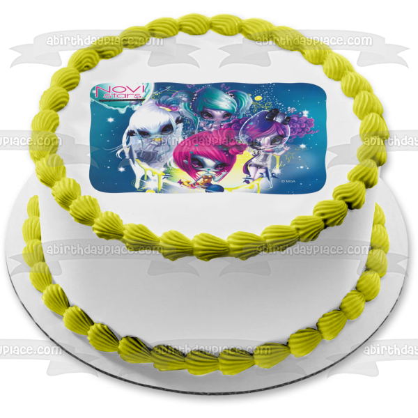 Novi Stars Allie Lectric Air Roma Mae Tallick and Una Verse Edible Cake Topper Image ABPID04502 Hot on Sale