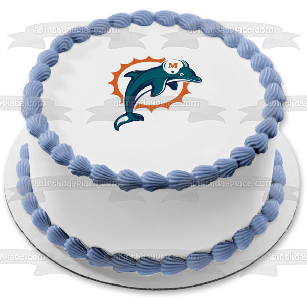 Miami Dolphins Professional American Football Team Edible Cake Topper Image ABPID04533 Online