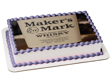 Maker s Mark Kentucky Straight Bourbon Whisky Handmade Star Hill Farm Loretto Kentucky USA Edible Cake Topper Image ABPID04547 Online now