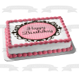 Happy Birthday Vertical Stripes French Boutique Edible Cake Topper Image ABPID04559 Cheap