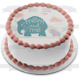 Baby Shower Elephant Mom and Me Edible Cake Topper Image ABPID04503 Online now