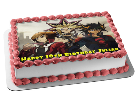 Yu-Gi-Oh! Yami Yugi Pharaoh and Atem Edible Cake Topper Image ABPID04090 Online Sale