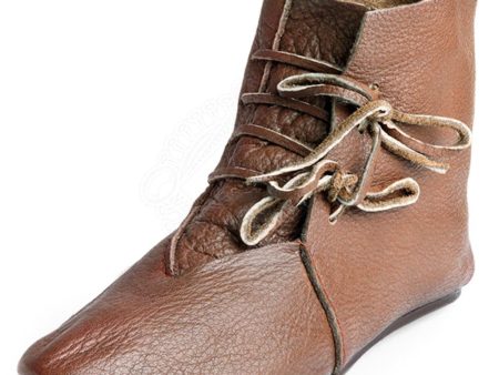 Bota baja lazados Infantil S. XIII-XIV , Cuero Marrón Hot on Sale