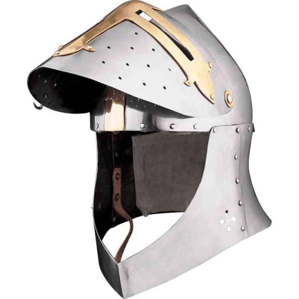 Yelmo  Sugar Loaf  con visor 1300-1390, Latón MH-H0931B Discount