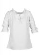 Blusa medieval Birga, 3 4 mangas, blanco 1280020430 For Cheap